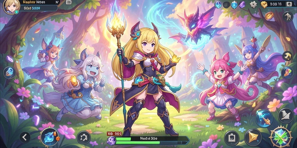 Pemandangan dunia game yang luas dan indah.