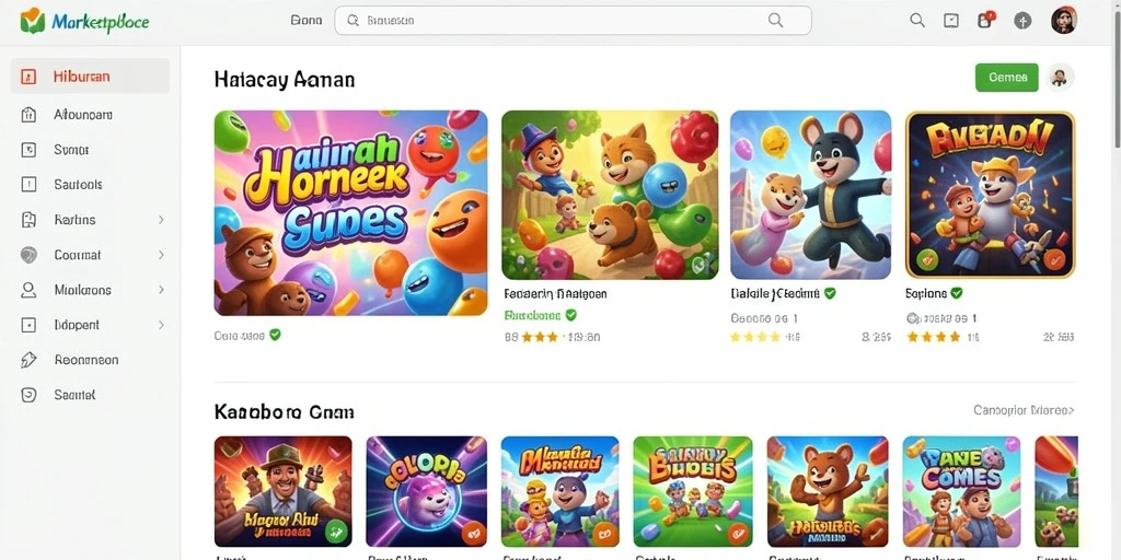 Menunjukkan berbagai karakter yang bisa dipilih dalam game.