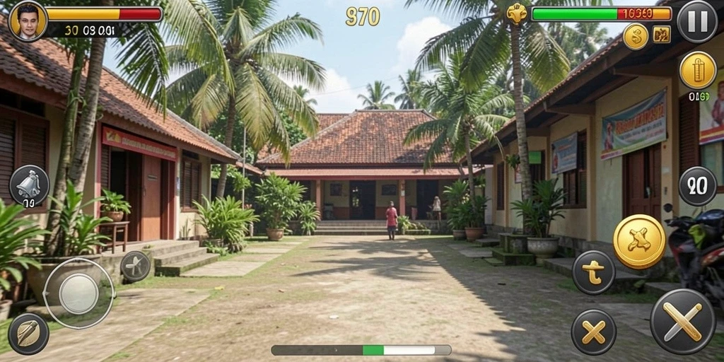 Screenshot ini menangkap momen seru dalam mode multiplayer.
