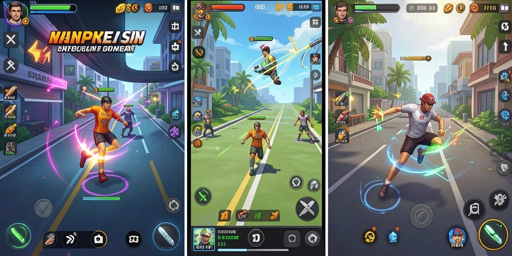 Screenshot menunjukkan berbagai level yang telah diselesaikan.